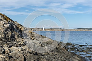 Swedish landscape with sailboat