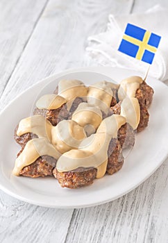 Swedish meatballs with cream sauce