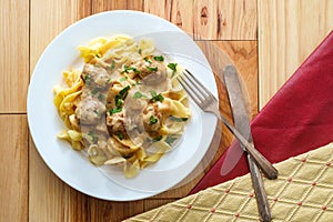 Swedish Meatballs Gravy Noodles