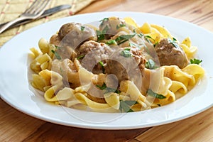 Swedish Meatballs Gravy Noodles