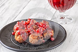 Swedish meatballs with lingonberry sauce