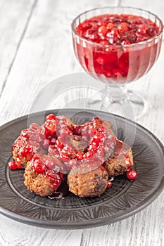 Swedish meatballs with lingonberry sauce