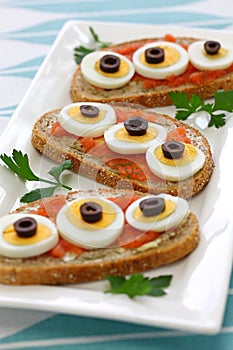 Swedish cod roe spread sandwich