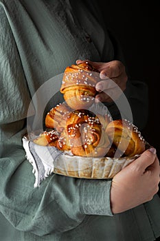 Swedish pumpkin buns with cardamom and cinnamon