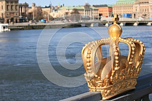 Swedish Royal Crown Skeppsholmen Bridge, Stockholm