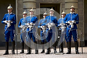 Swedish Royal Guard in traditional uniform