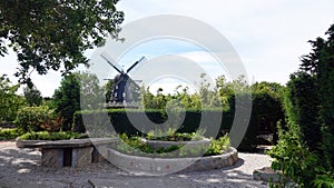 Swedish windmill at Botanical Garden of Malmo in Sweden