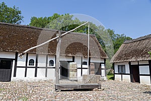 Sweep well in courtyard of old danish farmhouse