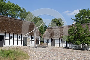 Sweep well in courtyard of old danish farmhouse