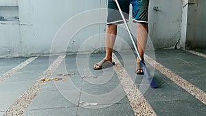 Sweeping Dirty Floor