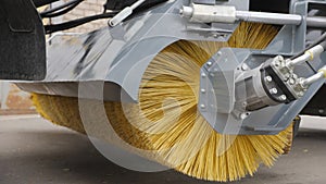 Sweeping, road surface, cylindrical, brush, stiff bristles, street, industrial vacuum cleaner, cleaning, blowing, season, clean, d