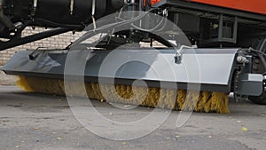 Sweeping, road surface, cylindrical, brush, stiff bristles, street, industrial vacuum cleaner, cleaning, blowing, season, clean, d