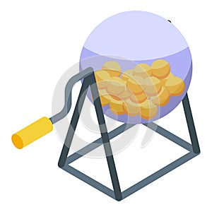 Sweepstake ball icon isometric vector. Lucky draw