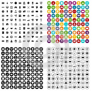 100 sweepstakes icons set vector variant