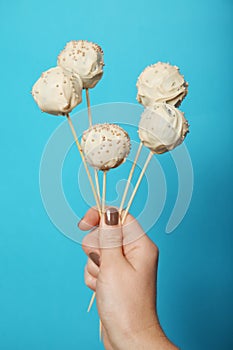 Sweet baking buns, pop cake appetizer