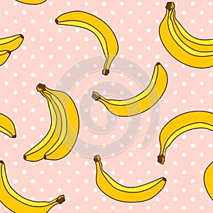 Sweet bananas seamless pattern