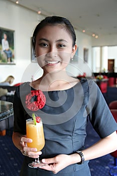 Sweet bartender at work