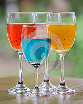 Sweet basil seed drink