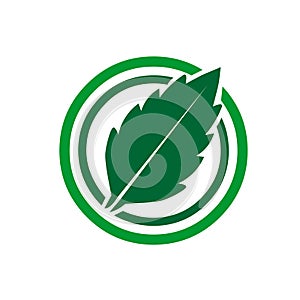 Sweet basil stevia leaf logo icon