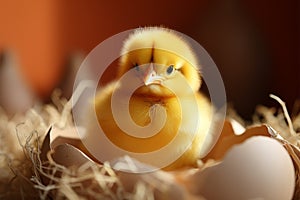 Sweet beginnings Newborn chick portrays cuteness and delicate innocence