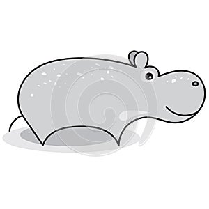 Sweet behemoth drawn in a simple style