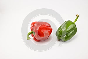 Sweet bell pepper isolated on white background