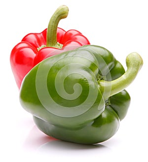 Sweet bell pepper isolated on white background cutout