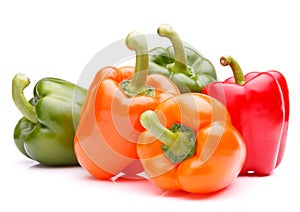 Sweet bell pepper isolated on white background cutout