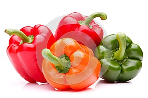 Sweet bell pepper isolated on white background cutout