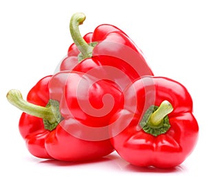 Sweet bell pepper isolated on white background cutout