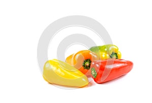 Sweet bell pepper isolated on white background , Fresh vegetable