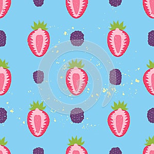 Sweet berry seamless pattern.