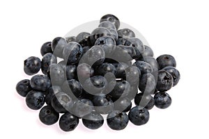 Sweet bilberries on white background