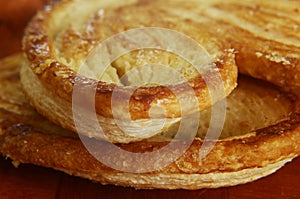 Sweet bread detail, traditional oreja mexican sweet bread close up