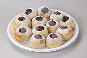 Sweet bread stuffed with guava jam and dulce de leche doce de leite, traditional Brazilian sweet.