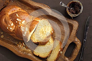 Sweet brioche bread photo