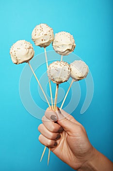 Sweet cake pop candy, lollipop party dessert