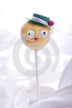 sweet cakepop with face