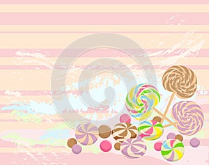 Sweet candies background