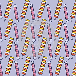 Sweet candies in bars icon pattern