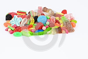 Sweet candies with copy-space