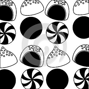 sweet candies icon pattern