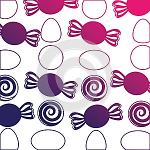 sweet candies icon pattern