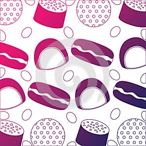 sweet candies icon pattern