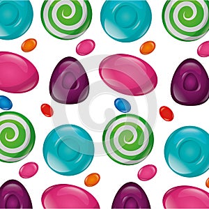 sweet candies icon pattern