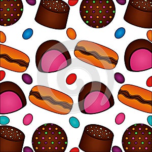 sweet candies icon pattern