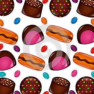 sweet candies icon pattern