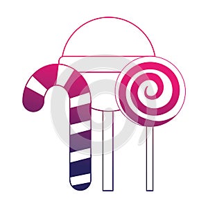 Sweet candies isolated icon