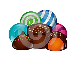 sweet candies isolated icon