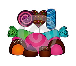 sweet candies isolated icon